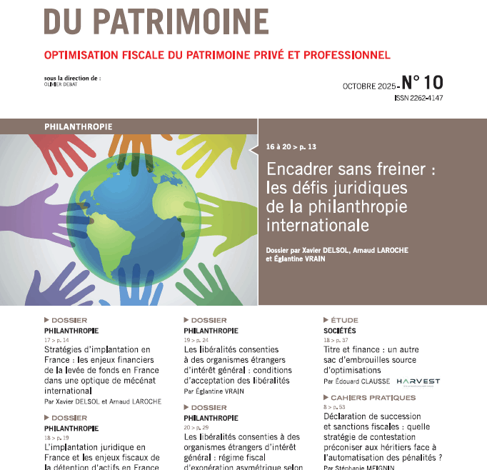 Encadrer sans freiner : les défis juridiques de la philanthropie internationale