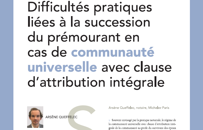 Communauté universelle et clause d&rsquo;attribution intégrale : anticiper les pièges liquidatifs au décès du prémourant