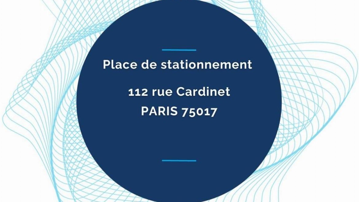 Place de stationnement – 114 rue Cardinet – PARIS 17 – parking couvert, ascenseur