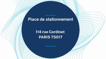 Place de stationnement – 114 rue Cardinet – PARIS 17 – parking couvert, ascenseur