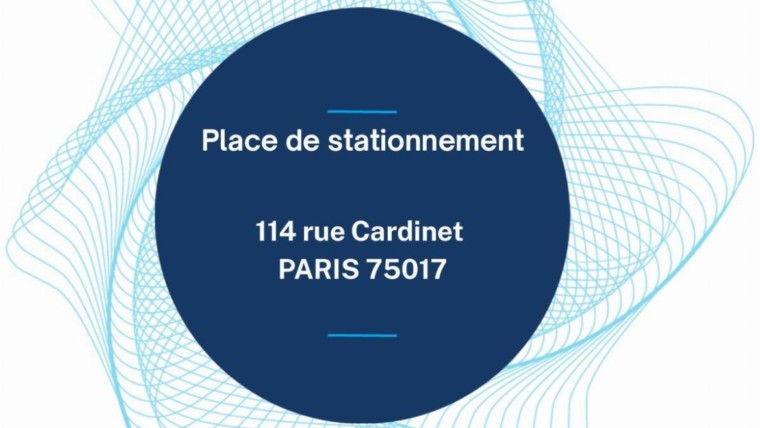 Place de stationnement – 114 rue Cardinet – PARIS 17 – parking couvert, ascenseur